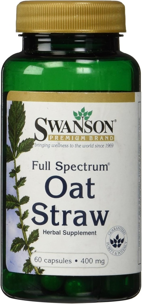 Swanson Full Spectrum Oat Straw 400 Milligrame 60 Capsule