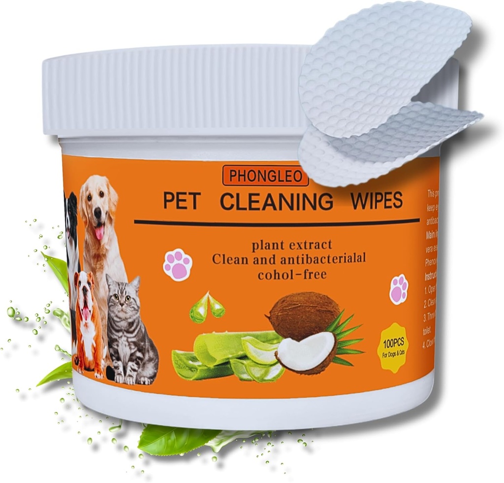 Dog ochi șervețele pentru câini Pisica ochi mai curat șervețele pisici Dog ureche curățător Lacrimă servetele 100PCS 3 inch Șervețele de apă Labă de câine Curăţător Ochi animale de companie șervețele ochi cățeluș șervețele lacrimă pete stergator câine