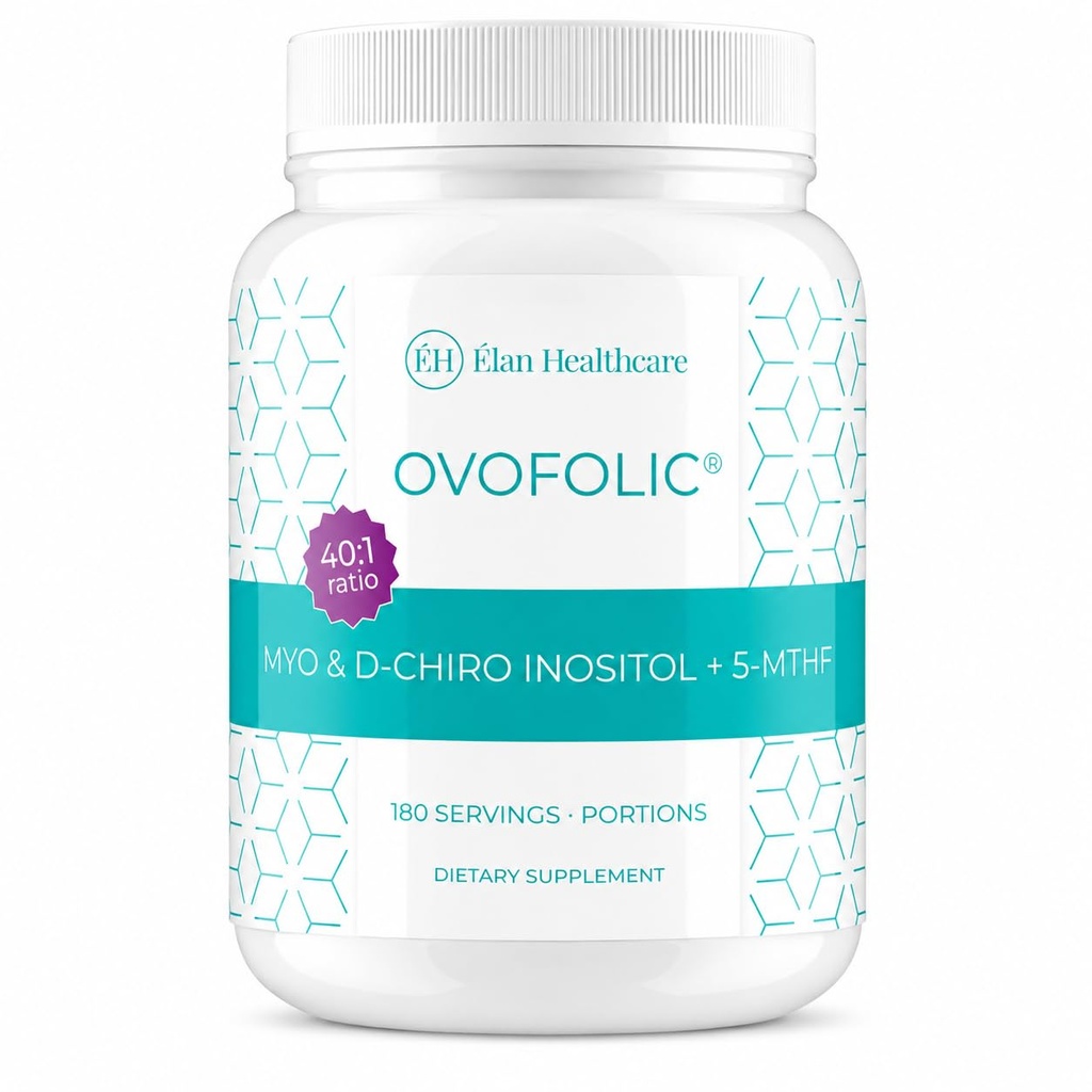 Suplimentul Inositol - Myo-Inositol şi D-Chiro Inositol Plus Folat activ- Ideal 40:1 Raport - Echilibrul hormonului (180 Servings, 387g Jar)