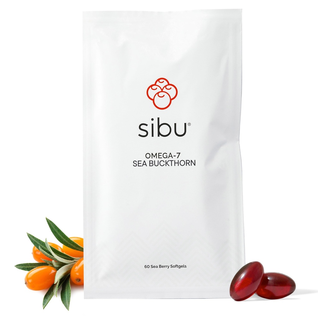 sibu Sea Buckthorn Omega-7 Softgels (30-Day Refill Sachet) 