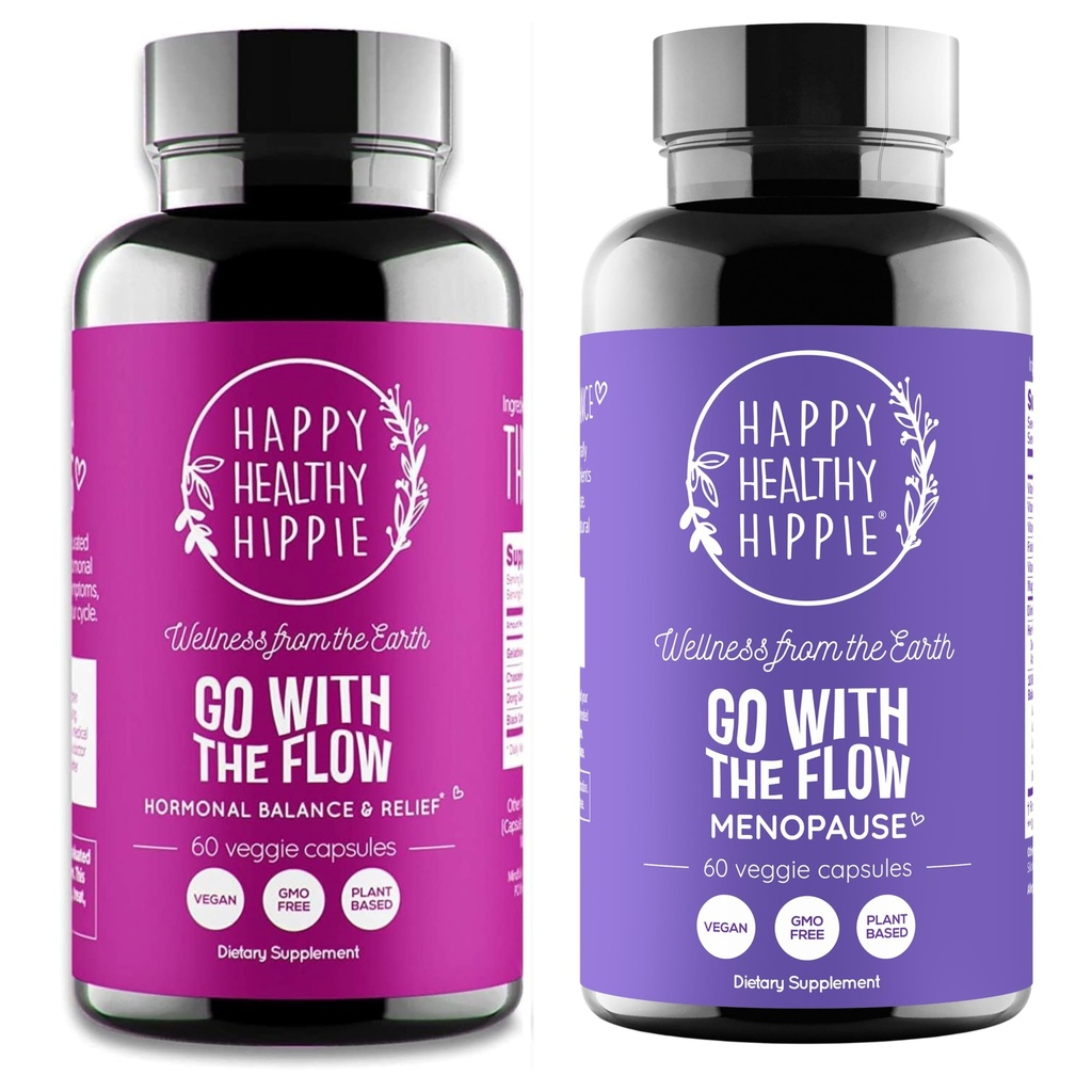 Happy sănătos Hippie Du-te cu fluxul Menopauza suport & Du-te cu fluxul de hormon echilibru pentru femei