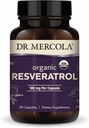 Dr. Mercola Organic Resveratrol - 100 mg Suport Cellular & Cardiovascular - 99.9 Procent Trans-Resveratrol - din Knotweed japonez - 30 Capsule (30 Servings)