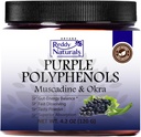 Reddy Naturals - Purple Polyfenols Supliment cu Muscadine Seed Extract - Natural Gut Health Support Powder cu extract de Okra, Antioxidant Blend pentru Energie & Digestive Health (30 Servings)