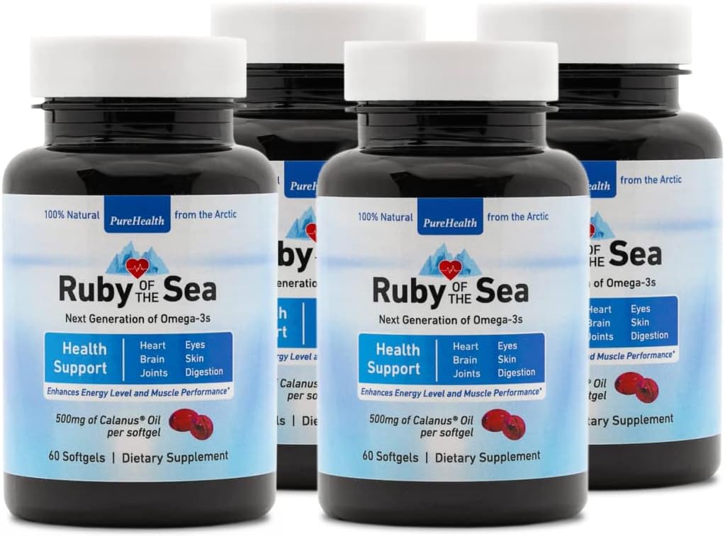 Suplimentul de ulei marin - Toate naturale Calanus ulei, Astaxantina, Omega-3 și acizi grasi - inima și creier sănătate Suplimente nutriționale - 4 ambalaj
