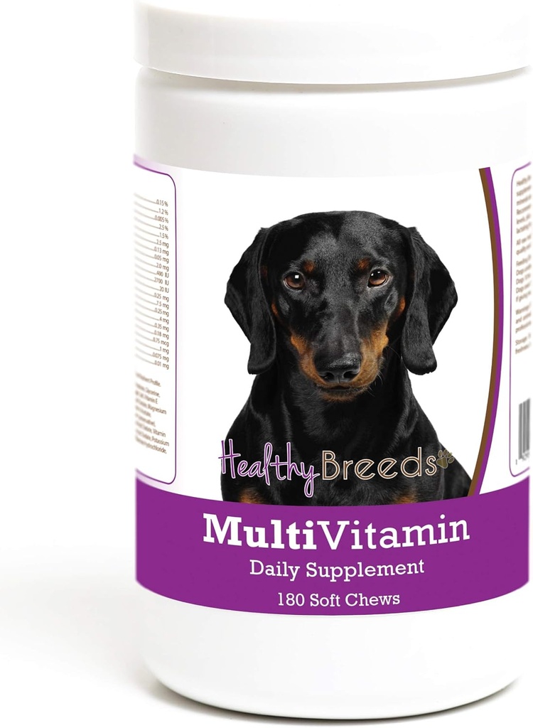 Sănătos Breeds Dachshund Multivitamine Soft Chew pentru câini 180 Count