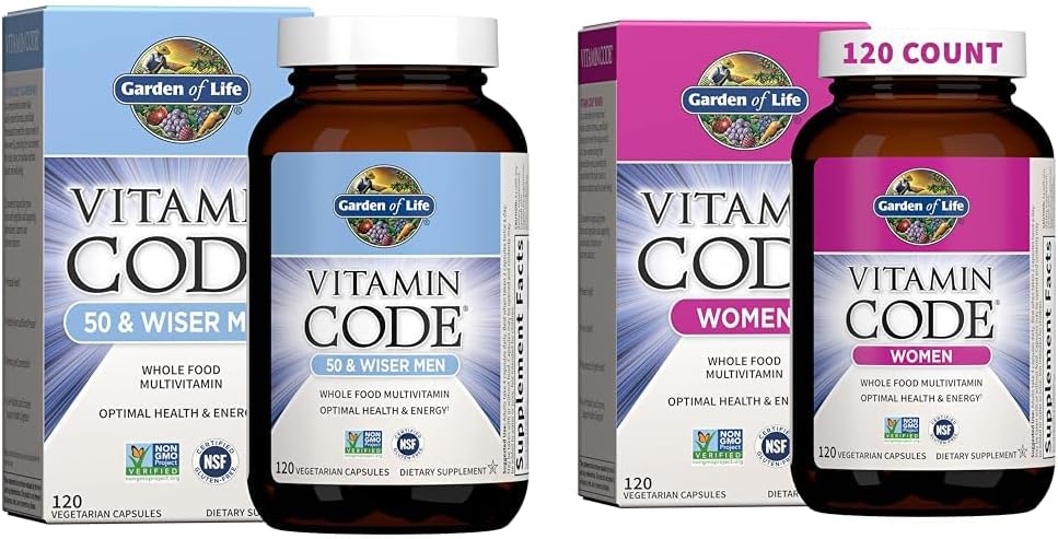 Grădina de viaţă Multivitamine pentru bărbaţi şi femei, Codul vitaminelor 50 şi Bărbaţii Înţelepţi 120 Capsule şi Cod Vitamine Multi 120 Capsule pentru femei