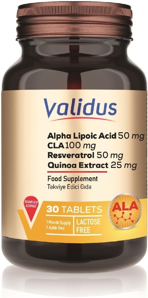 VALIDUS Alfa Acid lipoic + CLA + Resveratrol 30 comprimate