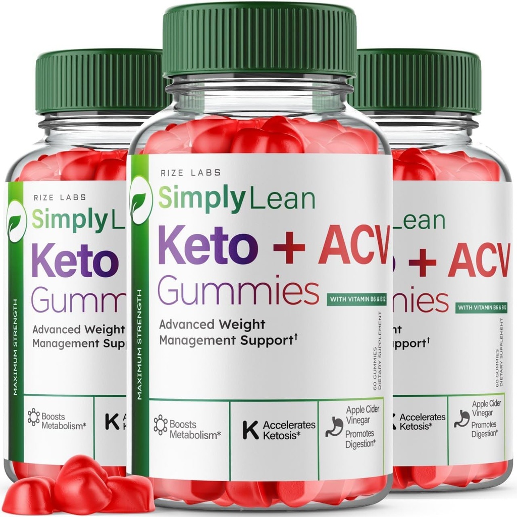 rigoare (Pachet de 3 Pur și simplu Lean Keto + ACV Gummies pentru pierderea in greutate avansata, Supliment alimentar, Putere maximă Gomitas, Advanced Formula Review (180 Gummies)