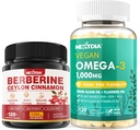 Berberine Supliment 1500mg + Vegan Omega 3 Supliment 1000mg
