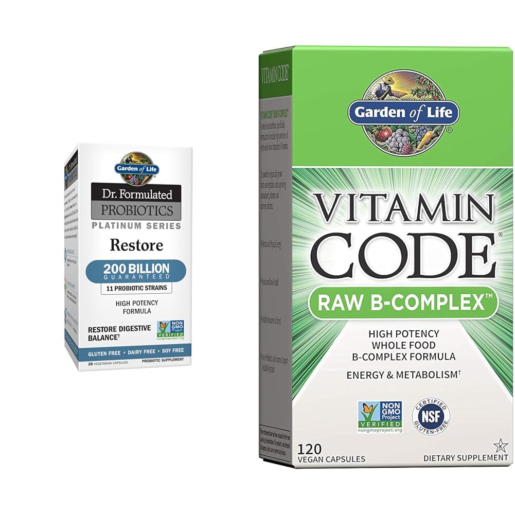 Gradina de viata Dr. Probiotice Formulate Platinum Series Restaurare 200 Miliarde CFU & Vitamina B Complex - Cod Vitamina B Complex - 120 Capsule Vegan