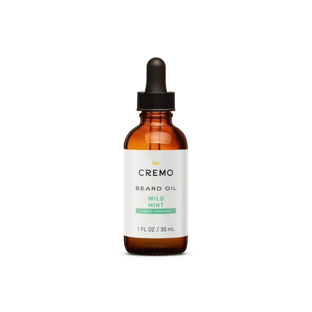Cremo Beard Oil, Revitalizarea menta salbatica, 1 fl oz - Restaura umiditatea naturala si inmuiati barba pentru a ajuta la usurarea mancarimii barba