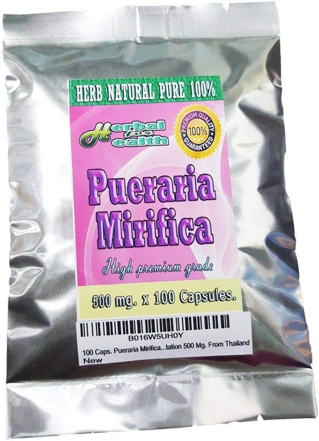 100 Caps. Pueraria Mirifica pulbere Root Pur 100% Augmentare sân 500 Mg. din Thailanda