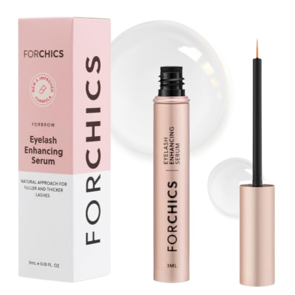 ForChics 2 in 1 Lash and Brow Growth Ser - Hormone-Free Enhancer for Thicker, Longer Lashes and Brows in 2 Weeks - Organic, Vegan and Gentle