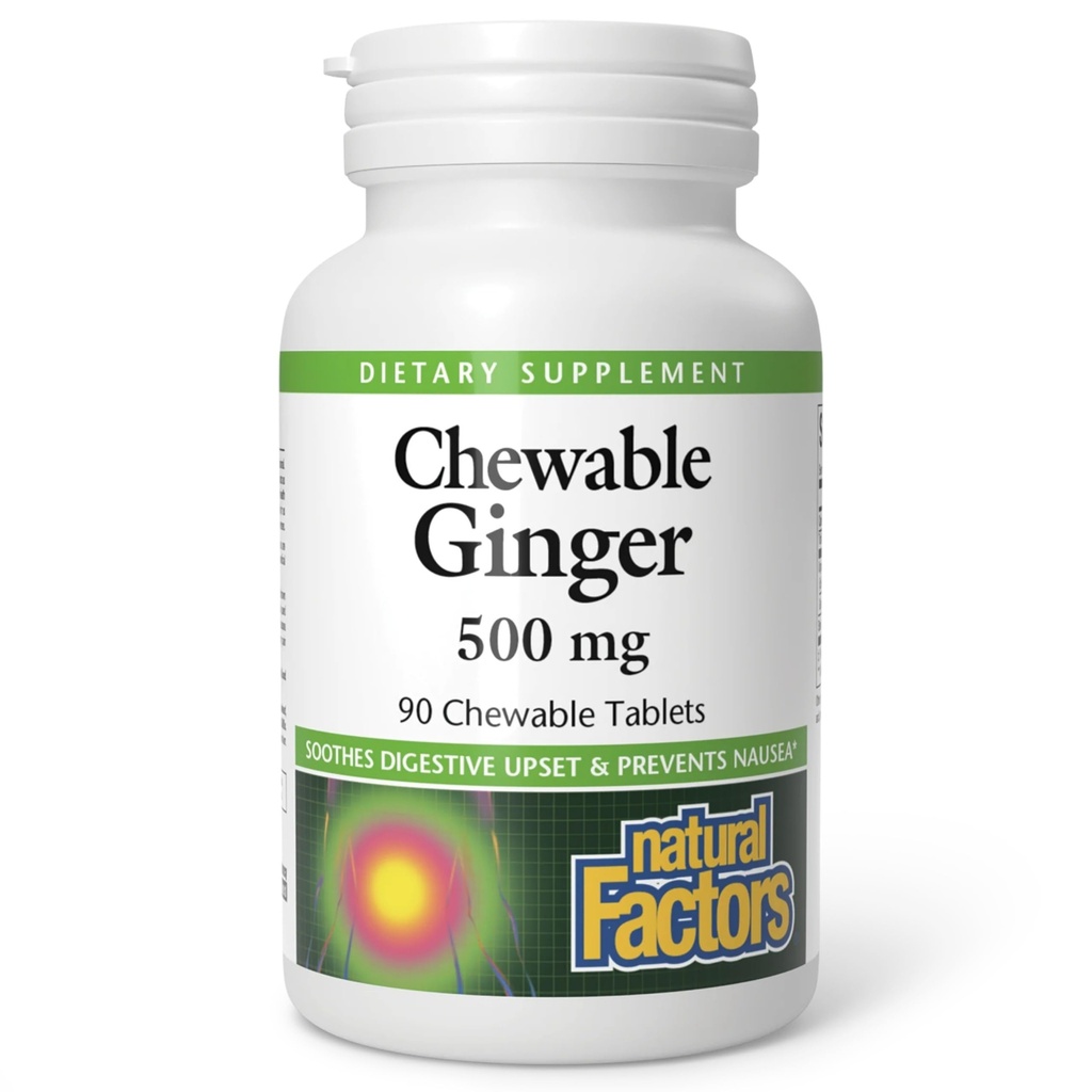 Factori naturali Masticabili Ginger 500Mg, 90 CT