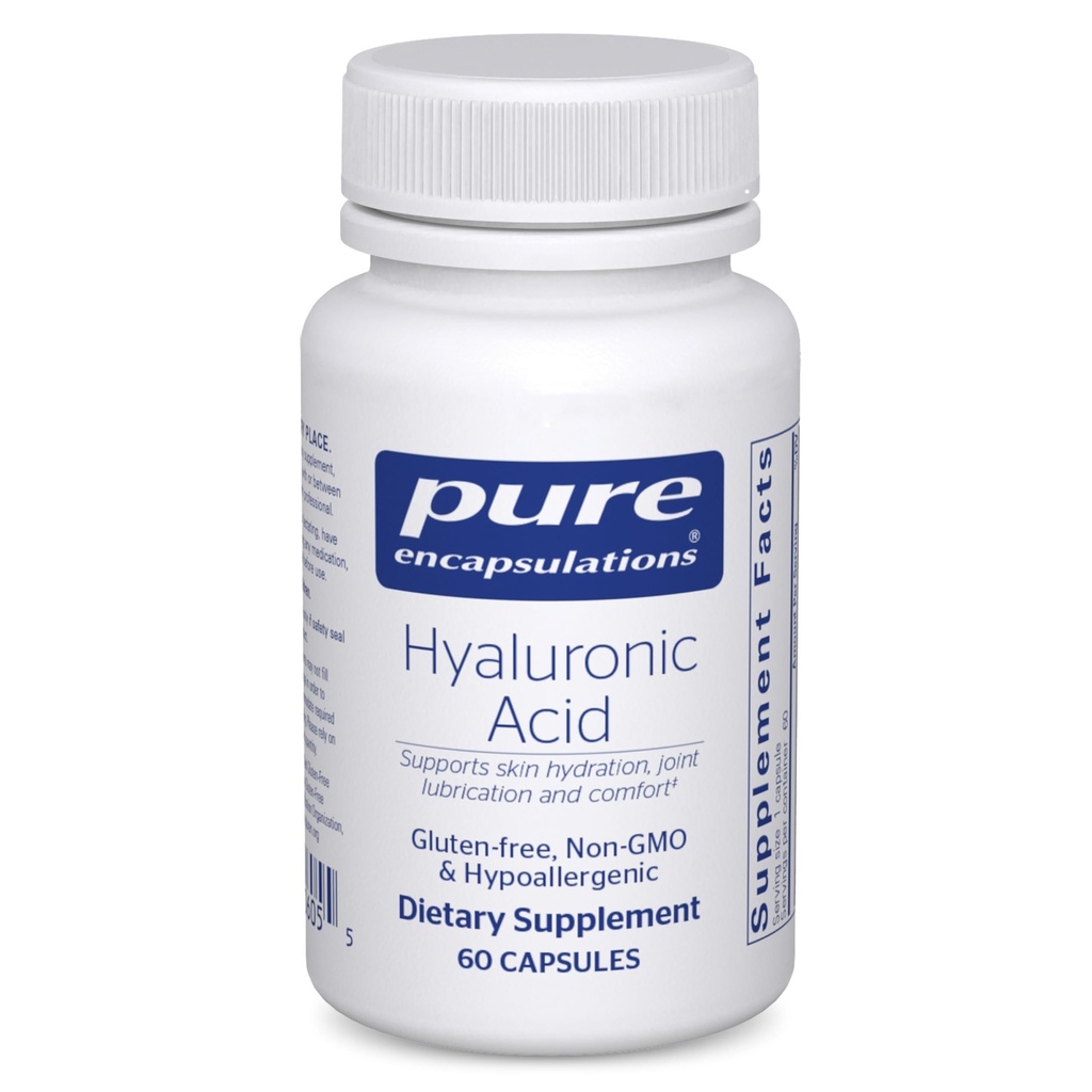 Pure Encapsulations Acid hialuronic - for Skin Hydration, Joint Lubrication & Joint Health* - Efficient absorbtion - Gluten Free - Vegan & Non-GMO - 60 Capsule