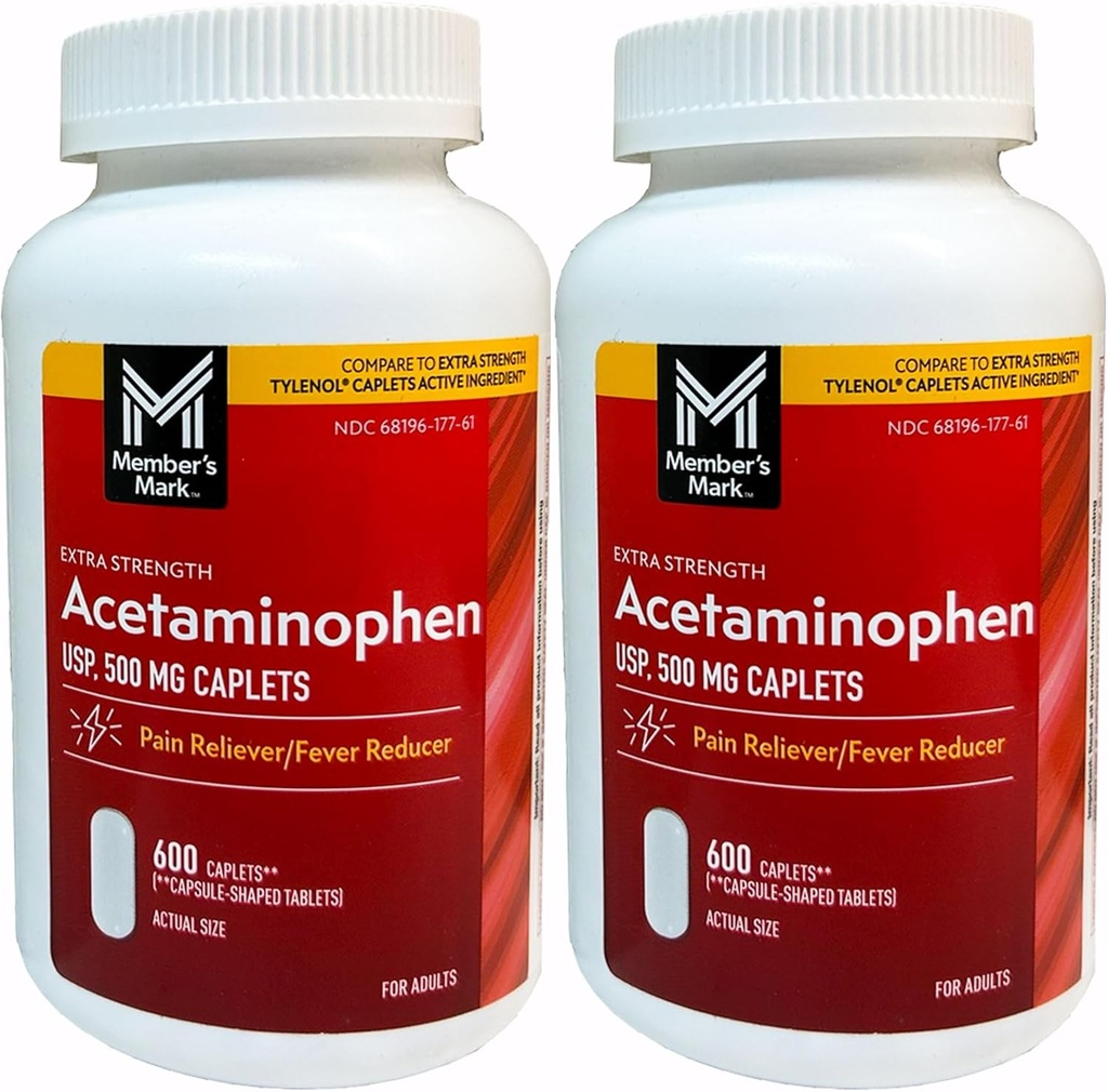Acetaminofen MegaSize 2Pack (600 Conte Fiecare) 7hm2Dcs