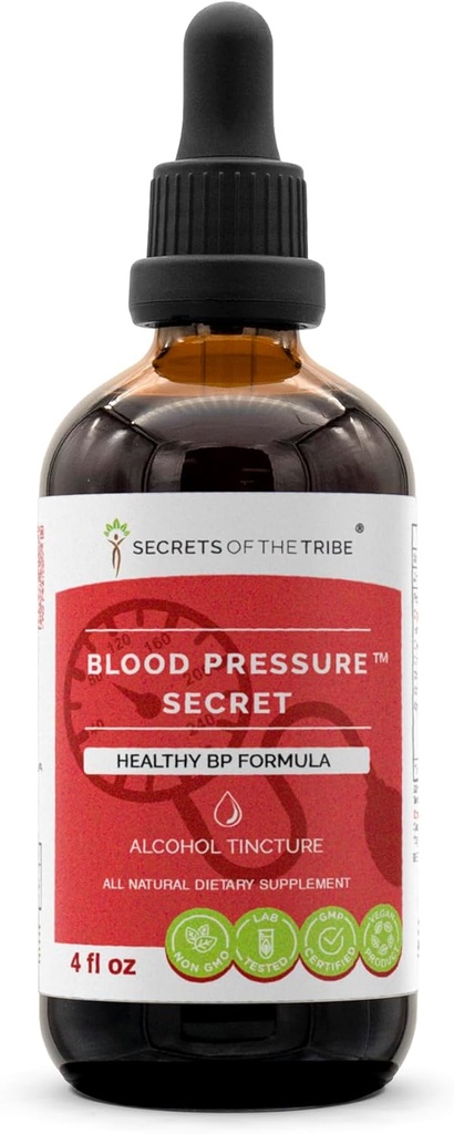 Extract de alcool secret de presiune sanguină, picături de plante cu potențial ridicat, tinctură fabricată din Herb (Leonurus Cardiaca), ardei iute (Capsicum annuum) 4 oz