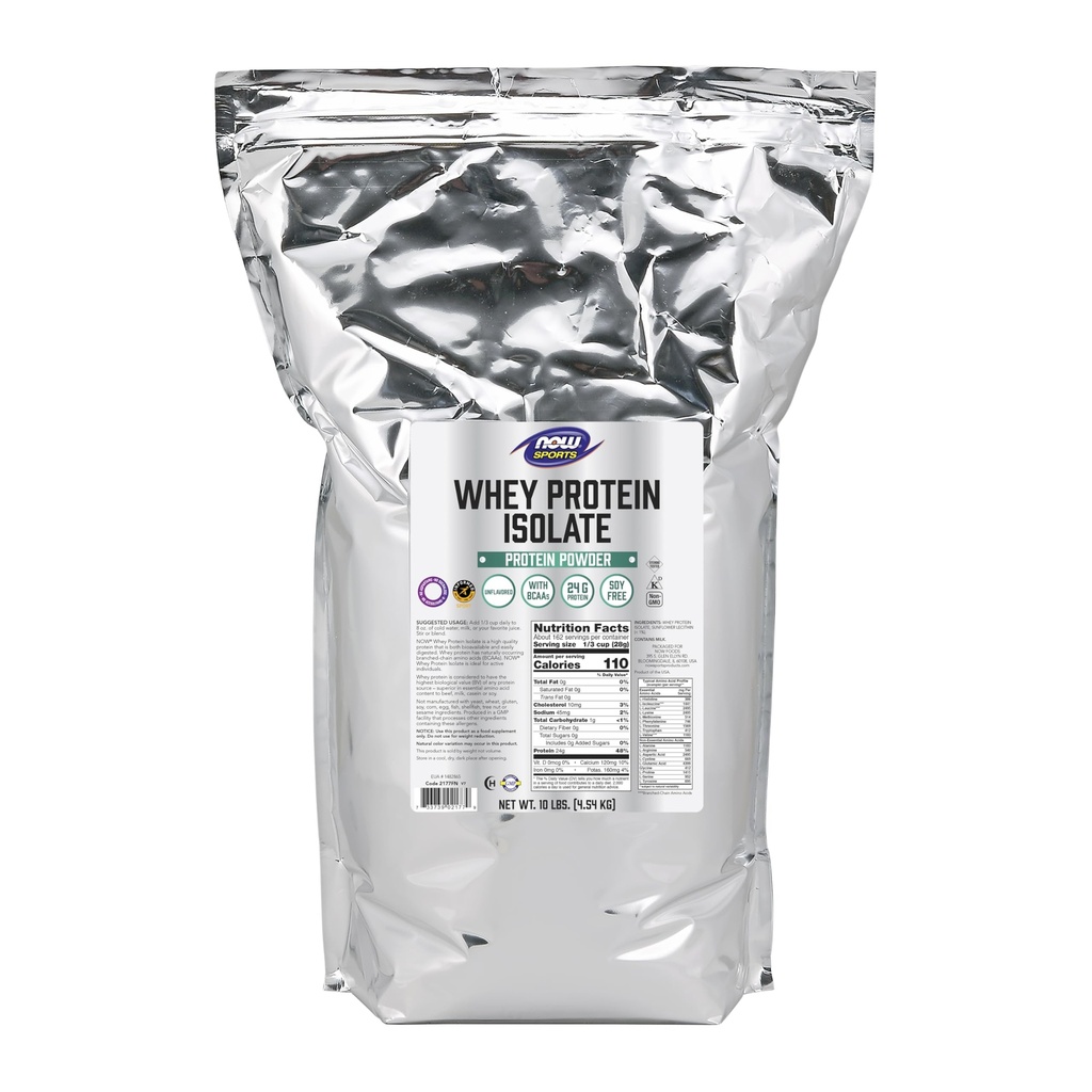 ACUM Alimente Sport Nutritie, Izolat de proteine Whey, 25 g cu BCAA, pudra nearomata, 10-Pound