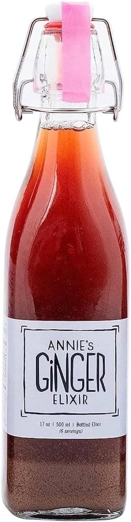Annie's Ginger Elixir, 17oz 1-Pack, Pure organic Tonic Ginger Shot, Digestive Cleanse Boosts Immune Defense, Daily Gut Health and Wellness, Non-GMO Beverage