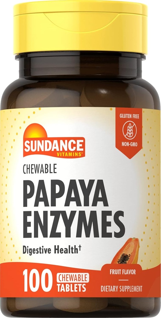 Sundance Chewable Papaya Enzim - 100 comprimate