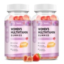 Totaria Sugar Free Multivitamine Gummies for Women 14+ w/Inositol, Fier, Folate, Biotin, Womens Daily Multivitamine Gummy w/Vitamin A, D, C, B, Suport Hair, Piele, Energie, Imuna, Aroma de capsuni
