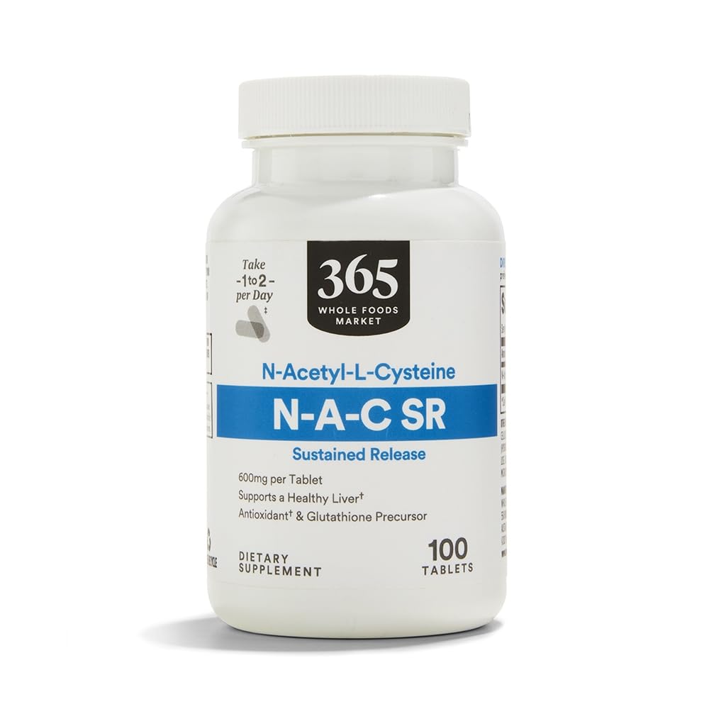 365 de Whole Foods Market, NAC susţinut de lansare 600mg, 100 Conte