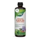 Natura's Way Organic Flax Oil Super Lignan, Cold-Pressed, și Unrafined, 24 Fl Oz
