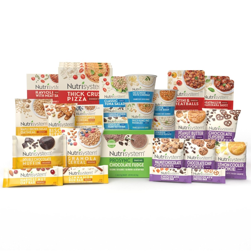 Nutrisystem® Fast Five 7-Day Diet Kit, 28 Delicious Meals & Snacks Plus Chocolate Proteine ProSync Shakes