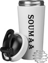 Izolat din oțel inoxidabil sticla de Shaker de proteine cu sârmă de amestecare Ball-24oz Izolat flacon Shaker pentru amestecarea pulberilor de proteine, amestecare smoothie, suplimentare de amestecare și pentru pre-lucrări