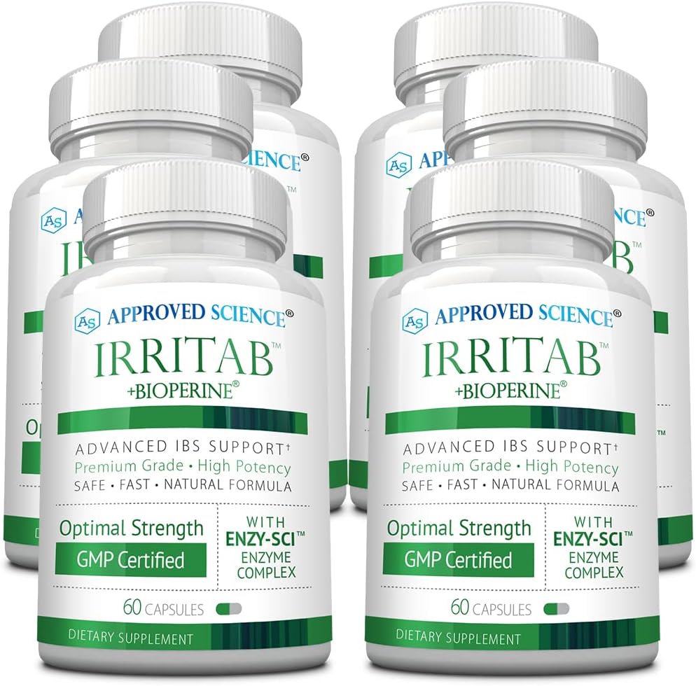 Stiinta aprobata Iritab - Natural Digestive Enzyme Support - 6 luni de aprovizionare