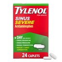 Tylenol Sinus Severy Daytime Cold & Flu Reliance Medicine Caplets, Non-Drowsy Pain Reliever, Fever Reductor expectorant & Decongestant, Acetaminofen, Guaifensin & Fenilephrine HCl, 24 t