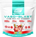 Granite Suplimente Vaso Blast, Rainbow Candy Flavor, Stimulant-Free Pre Workout pentru bărbați și femei cu extract de semințe de struguri, Arginine Nitrite, & VasoDrive-AP pentru Max Pump (20 Serviri)