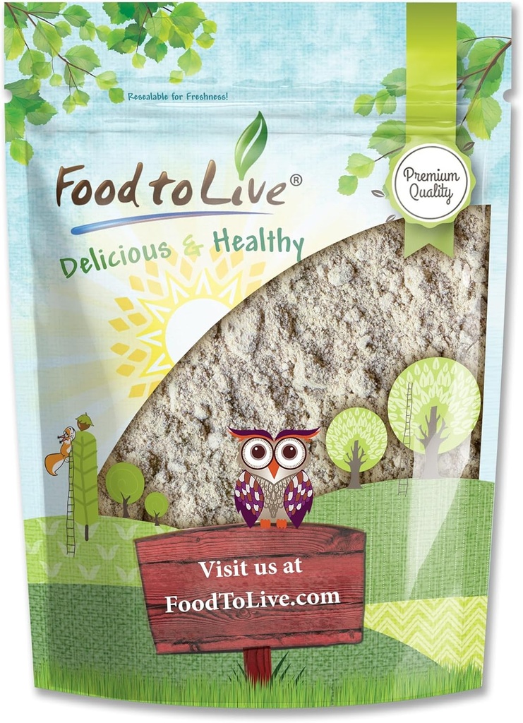 Hrană pentru a trăi - Psyllium Husk Powder, 1.5 Lire - Pure, Kosher, Vegan, Keto, Unflavored, Finely Ground, Bulk, Mixes Well, Rich in Soluble Fiber