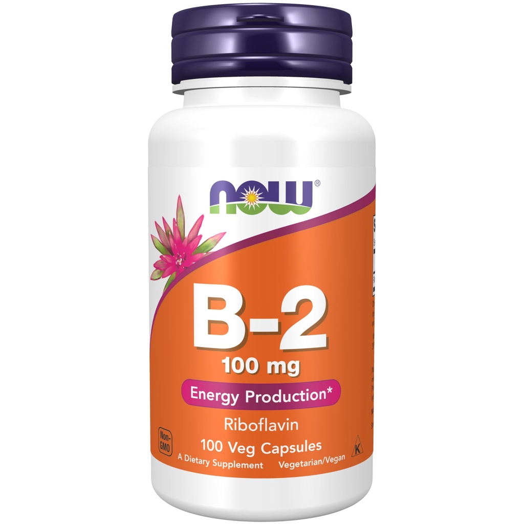 ACUM Alimente Suplimente, Vitamina B-2 (Riboflavin) 100 mg, Producţia de energie *, 100 Veg Capsule