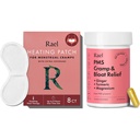 Rael Bundle - Supliment PMS pentru femei (28 capsule) şi patch-uri pentru încălzire vegetală (margine, 8 numere)