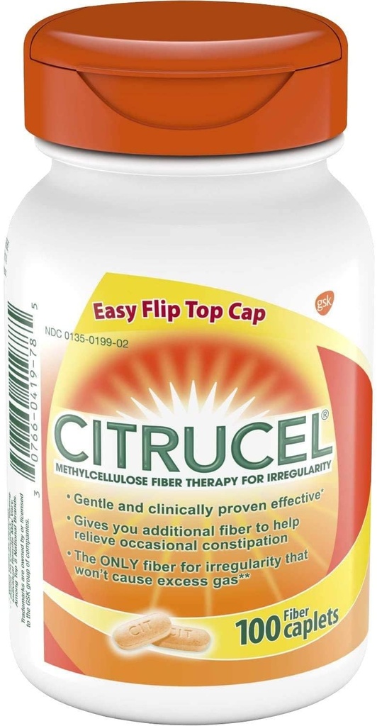 Citrucel Fiber Supliment Caplets-100 ct.