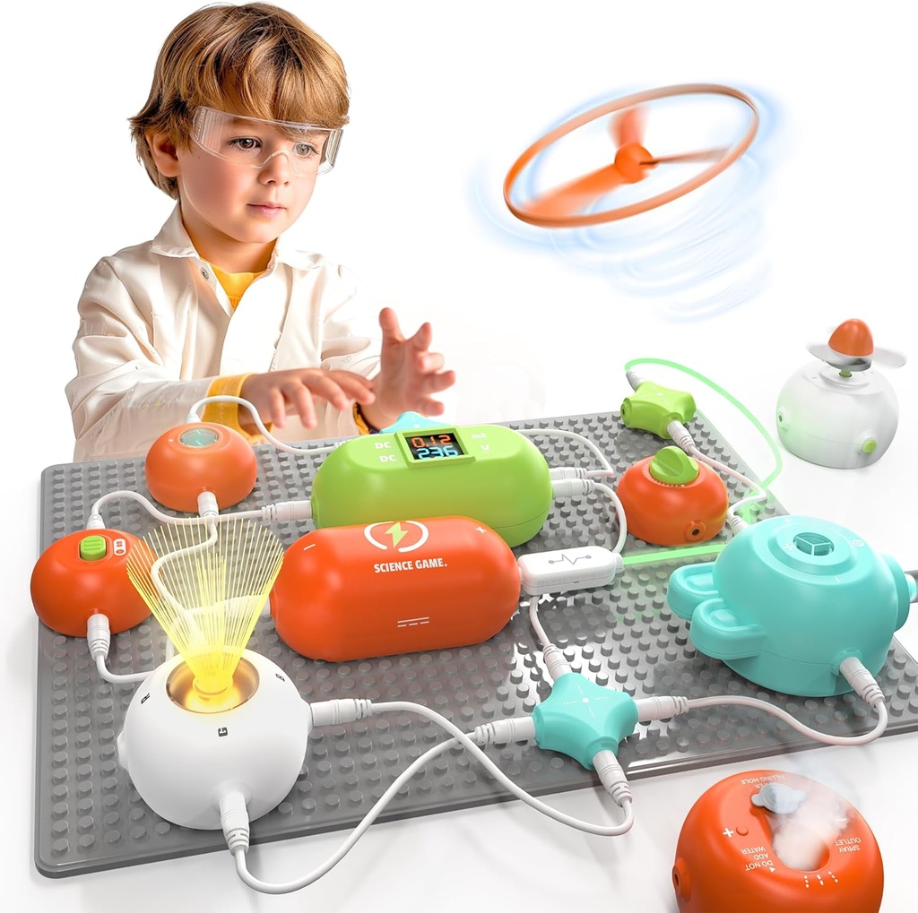 Kituri de știință pentru copii - Kituri STEM pentru copii, Electronics Exploration Kit, Peste 420 proiecte, 35 Piese de circuite, STEM Cadouri educative de jucărie pentru copii Băieți Fete Vârsta 3 4 5 6 7 8 9 10 11 12