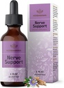 Suplimentul HERBAMAMA Nerve Supplement - Vegan Nervi Formula de suport cu Ashwagandha & Bacopa Monnieri pentru creier - non-GMO, Alcool & Sugar-Drops gratuit zilnic calmant pentru adulți, 28 de zile de aprovizionare