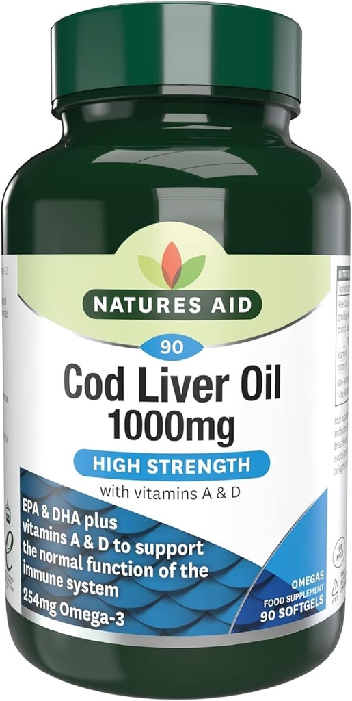 Cod Ulei de ficat (concentrație mare) 1000mg 90 Softgels