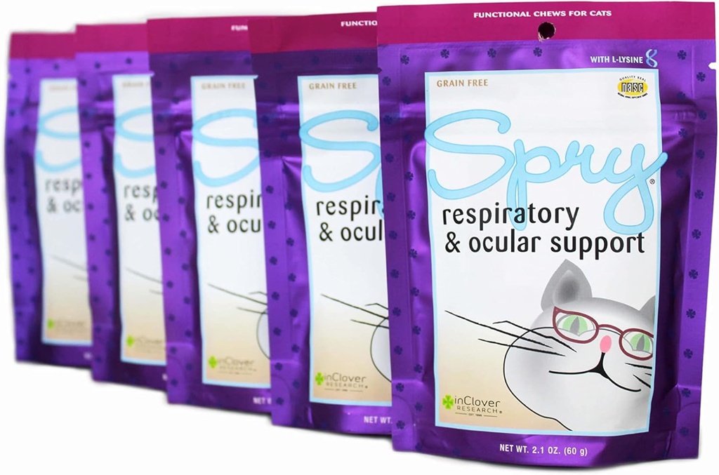 În Clover Spry, Cat Eye Care Supplement, L-Lysine Cat Treat Supplement, Cat Immune Supplement, Cat Health Daily Treat, Prebiotic Cat Health Support, Cat Antioxidant de sănătate respiratorie pentru pisici