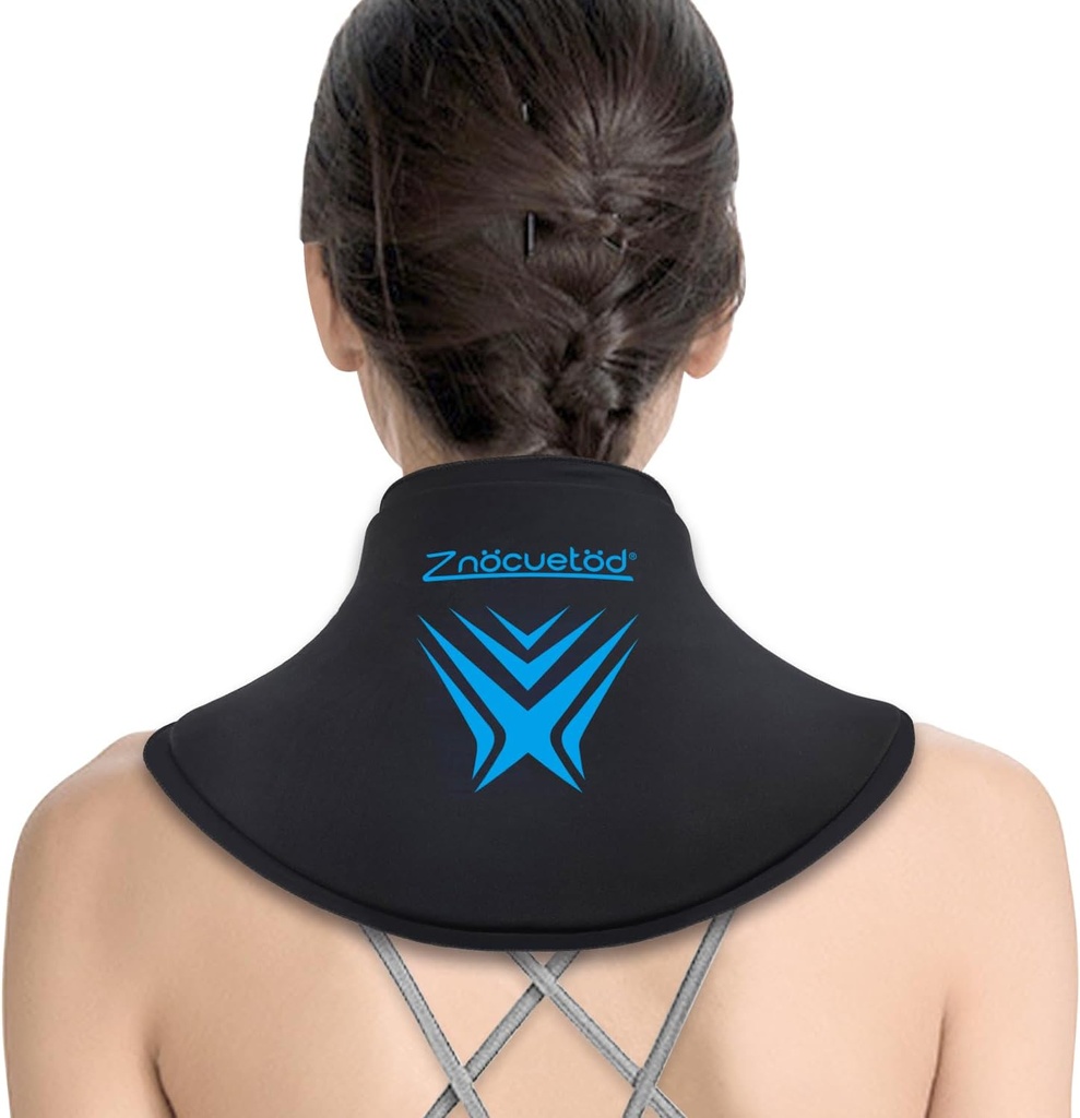 Neck Ice Pack Wrap Reutilizabil Gel Ice Packs pentru leziuni cervicale Durere de relief, terapia flexibila la rece la cald Compress pentru umflarea umerilor, vânătăi, Stiff Neck, Migrene, Recuperare Chirurgie