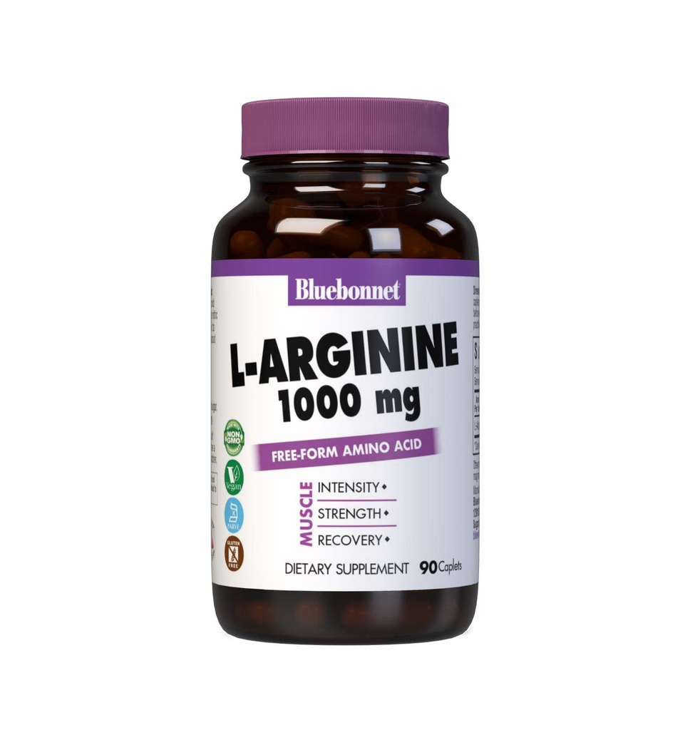Capsulele L-Arginină 1000 mg Bluebonnet, 90