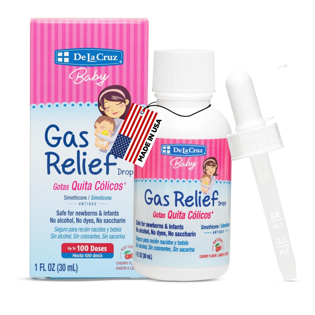 Picăturile de gaz pentru sugari - Quita Cólicos pentru copii de salvare a gazelor cu Simethicone - picături colice sigure pentru nou-născuți 1 FL. OZ. (30 ml)