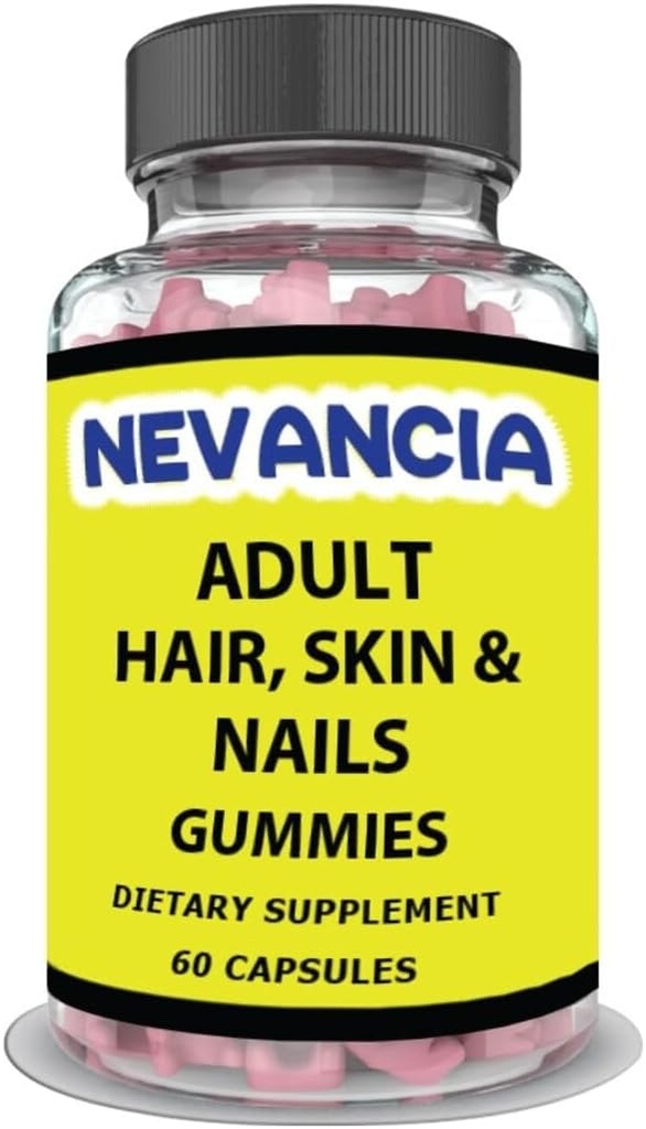 Păr adult, piele și unghii Gummies - Biotin 5000 mcg - pentru cresterea mai rapida si mai sanatoasa a parului, unghii mai puternice, piele mai sanatoasa 