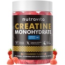 Nutravita NSF Certified Creatine Gummy - Creatine Monohidrat Gummies for Men & Women-5g of Creatine Monohidrat per Serving - Sugar Free, Vegan, Strawberry Flavor, 120 Count