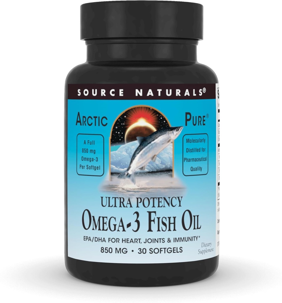 Sursa Naturals ArcticPure Ultra Potenta 850 mg Omega-3 ulei de pește - 30 Softgels