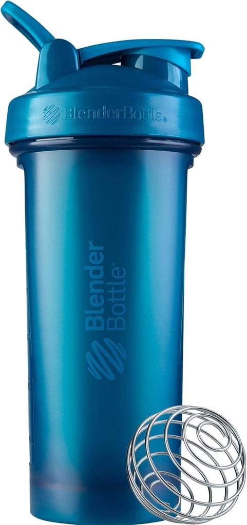 BlenderBottle Classic V2 Shaker Sticla Perfect pentru Shake-uri de proteine și Pre Workout, 28-Ounce, Ocean Blue