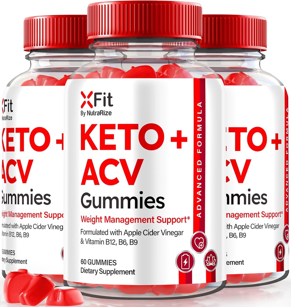(3 ambalaj) Xfit Keto ACV Gummies, Official Keto+ACV Formula de pierdere în greutate, toate naturale cidru de mere Oțet 1000MG, X Fit Keto Plus ACV Gummy pentru sănătate și fitness, Xfit ACV Keto Gomitas (180 gume)